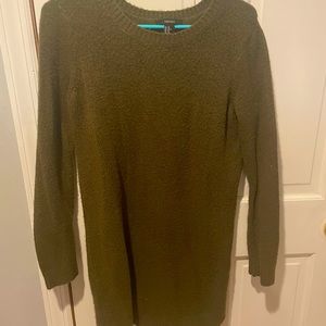 fleece long sleeve sweater dress